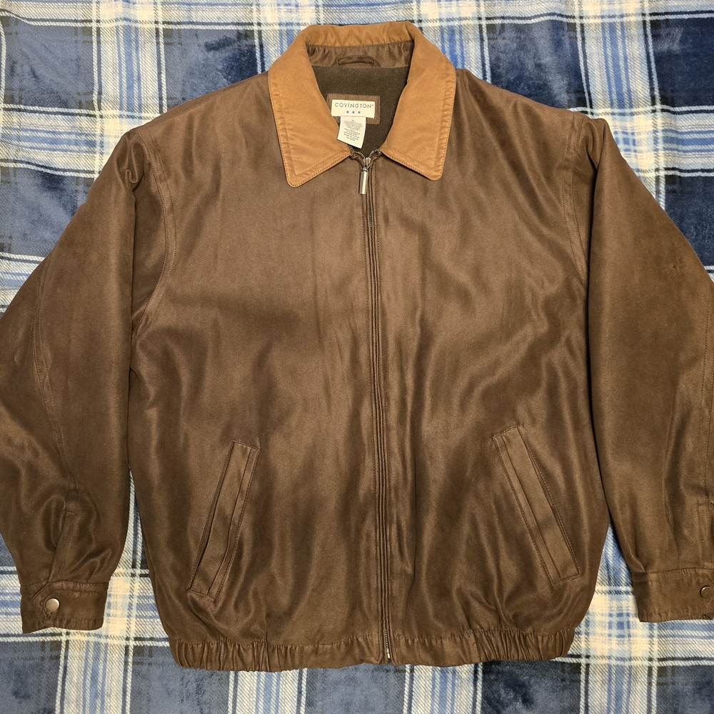 Covington Vintage Brown Faux Suede Jacket